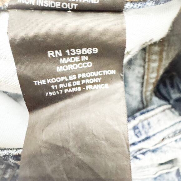 The Kooples Jean Denim Cutoff Jean Shorts Ripped FSH1208 BLU08 Size XS - Picture 4 of 7